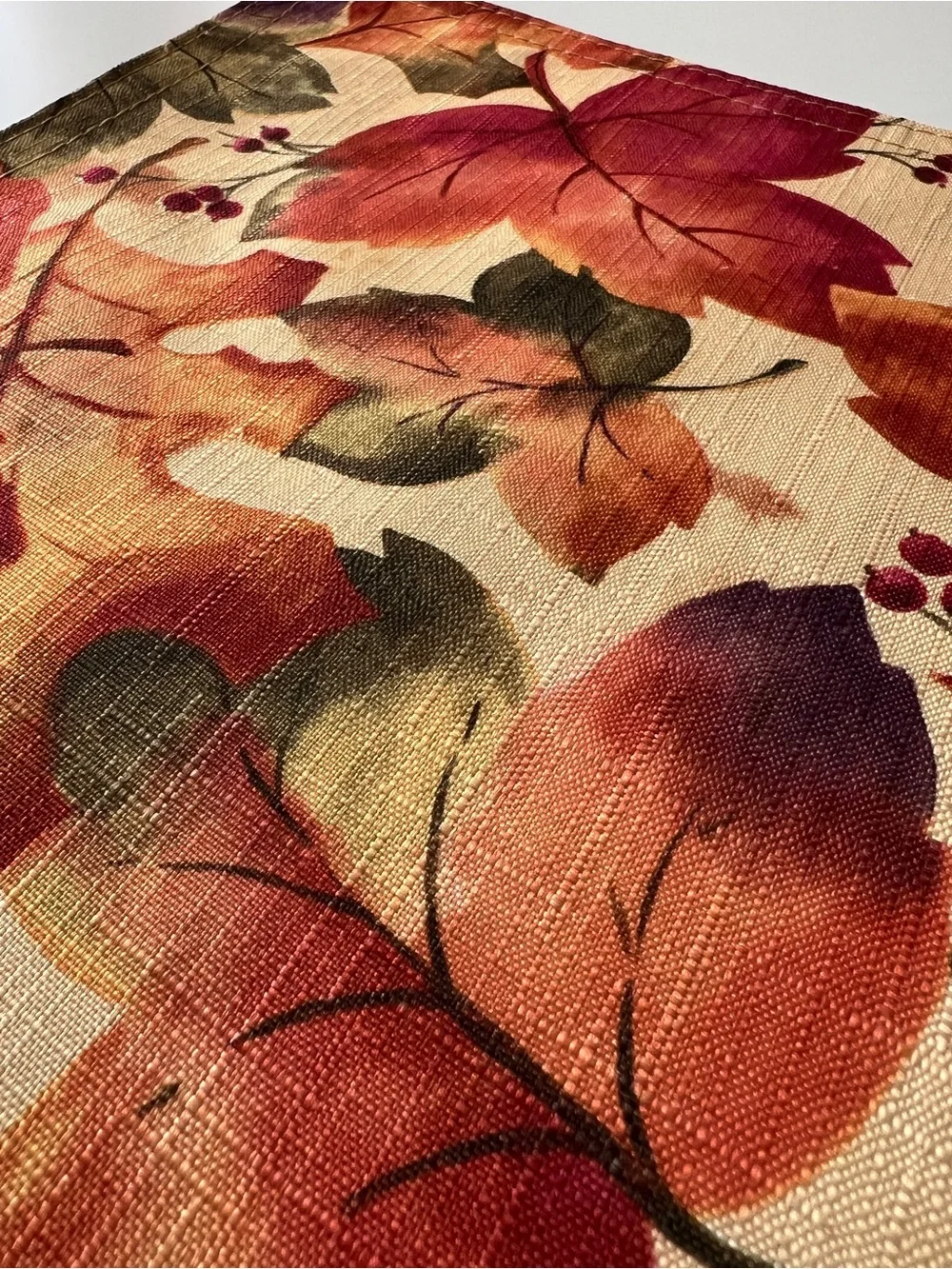 Set of 6 Fall Leaf Placemats 13x19 Thanksgiving Autumn Table Decor